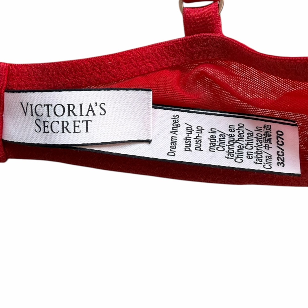 VICTORIA’S SECRET Red Lace Dream Angels Push-Up Bra - Picture 4 of 7